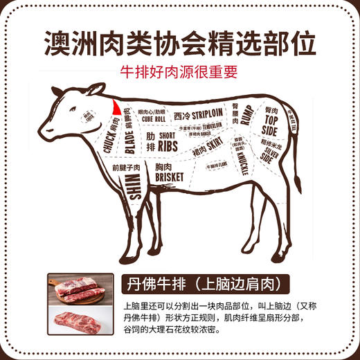 澳洲安格斯上脑边牛排（丹佛牛排）400g 商品图3