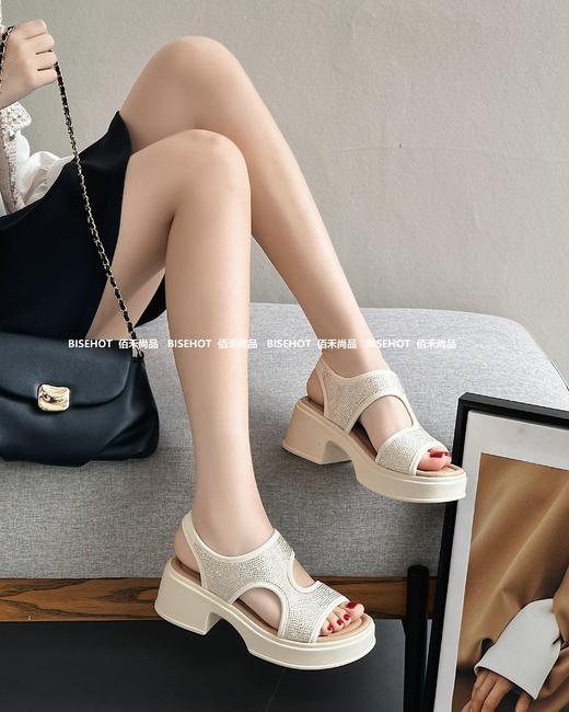 新品镶钻厚底凉鞋924B52608（W） 商品图3