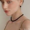 韩国fever优雅黑玛瑙真石串珠小众简约冷淡气质项链锁骨链女 商品缩略图4