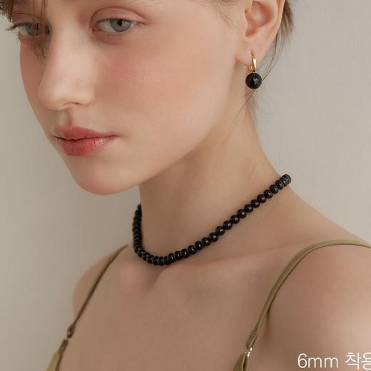 韩国fever优雅黑玛瑙真石串珠小众简约冷淡气质项链锁骨链女 商品图4