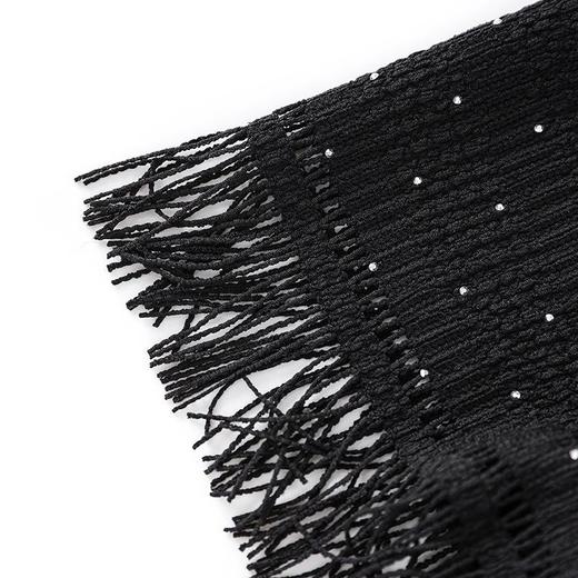 「高货wl」全新升级【铂金会员201/天猫269/差价68】(12314)洛诗琳设计感流苏T恤2025夏季气质遮肉显瘦烫钻轻薄上衣wl12314 商品图3