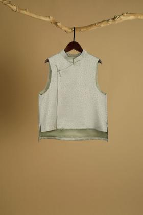 国风大襟宽摆马甲