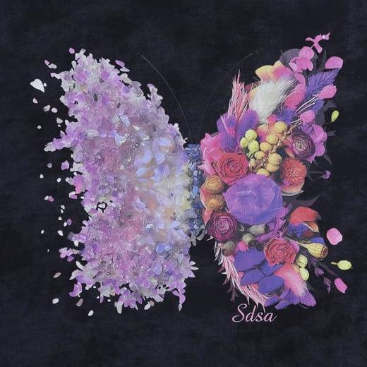 T3576夏季高级感新款男士简约胸前蝴蝶印花圆领短袖T恤百搭时尚上衣 商品图3