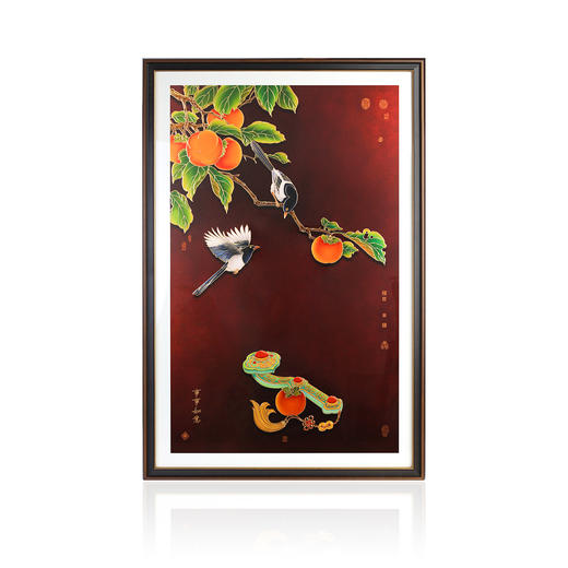 喜事临门 铜雕艺术画 商品图0