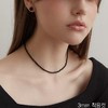 韩国fever优雅黑玛瑙真石串珠小众简约冷淡气质项链锁骨链女 商品缩略图2