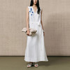 【林栖设计小店】【手工钩花】亚麻混纺连衣裙优雅绣花2025夏季新品长裙女F1952496 商品缩略图6