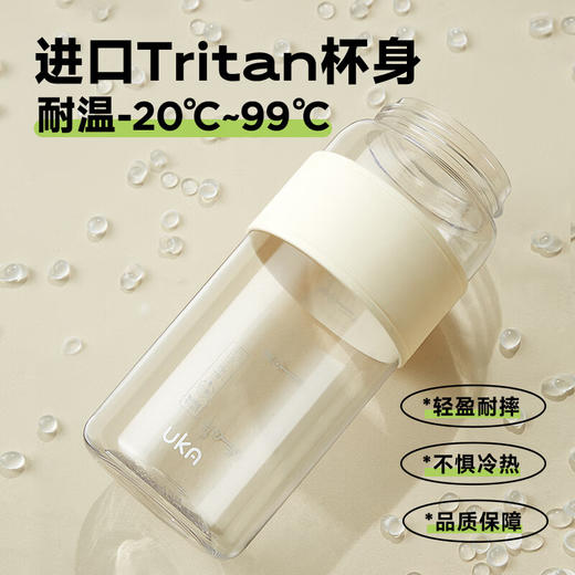 【6F】多样屋UKA水杯JOY随手水杯tritan耐高温吸管杯夏季儿童运动塑料杯便携男女学生 商品图4
