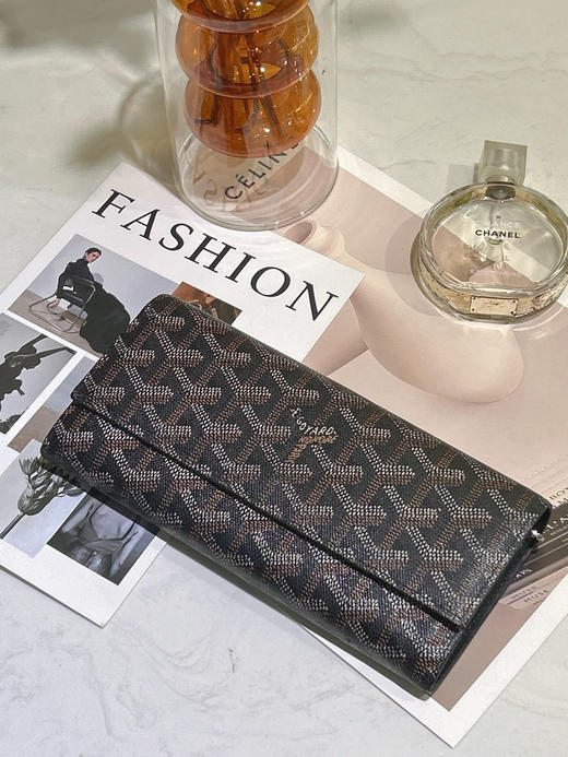 戈雅 长款 黑色 老花 varenne 钱包 商品图0