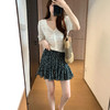 唯美浪漫！2025珍珠雪纺数码印花三角打褶A字版松紧腰碎花短裙！ 商品缩略图1