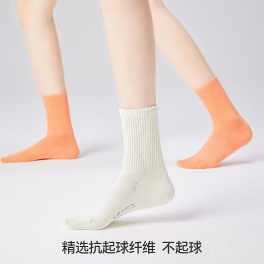 左分之右袜子女春夏款纯棉高筒袜10A抗菌防臭无骨袜女士长袜运动 商品图3