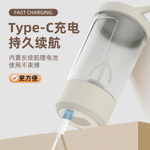 【健身达人必备🔥】全自动搅拌杯，奶昔代餐秒搞定！无线充电+防水设计，随时随地畅享健康生活💪电动搅拌杯运动健身代餐摇摇杯便携休闲伴手礼全自动奶昔杯摇摇杯 商品图2