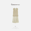 COCO ZONE 刘一一 【亚麻棉混纺】无袖编织纹理连衣裙CD1A0938 商品缩略图0