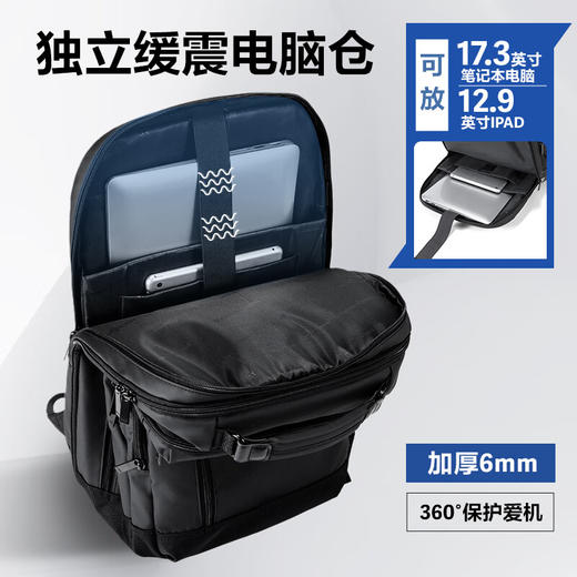 维多利亚旅行者商务出差包双肩包笔记本电脑包USB充电背包9089 商品图5