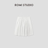 ROMI STUDIO 亚麻棉混纺白色平纹梭织花边下摆半身短裙RWCRXY2906 商品缩略图0