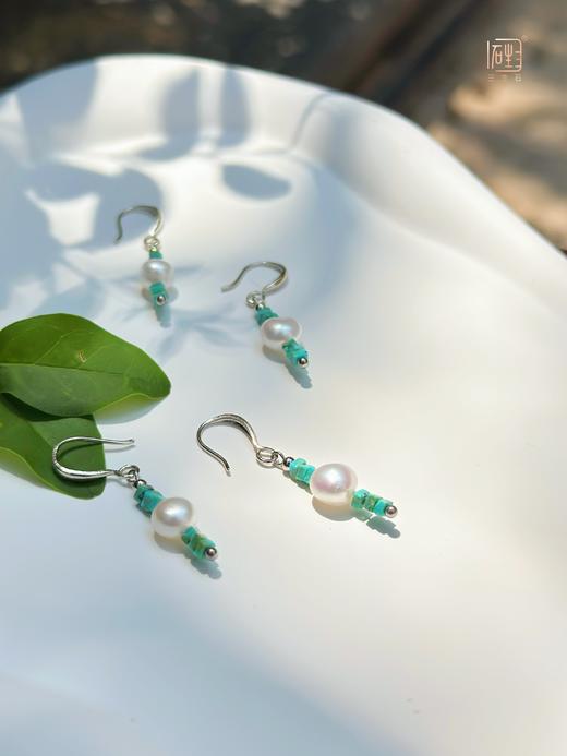 绿松石/尖晶石巴洛克珍珠设计耳饰 商品图5