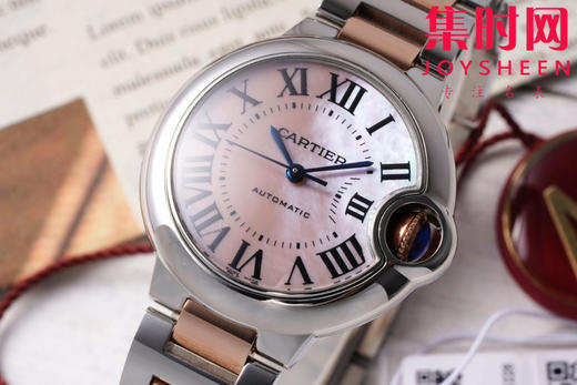 CR卡地亚蓝气球系列 中号33mm 间玫金贝母面 女士腕表 商品图2
