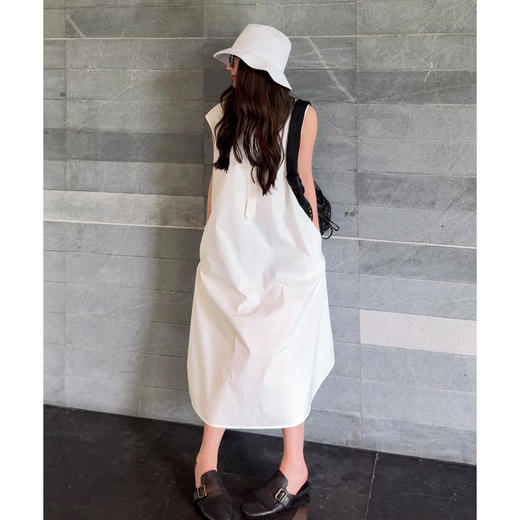 COCO ZONE 刘一一 【100棉】法式半开领无袖连衣裙ACD2A0387 商品图1