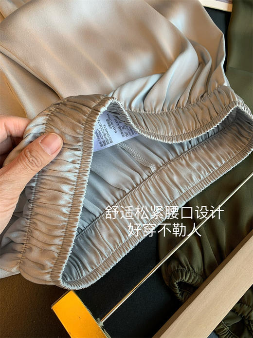 无敌舒适醋酸裤请在三伏天穿堪比真丝垂顺抗皱高腰9分灯笼裤 商品图10