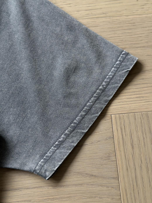 现货 THS-限时 巴黎家 情侣款 高街腔调夜景数码印花乘以染色水洗做旧T恤 QH458 商品图6