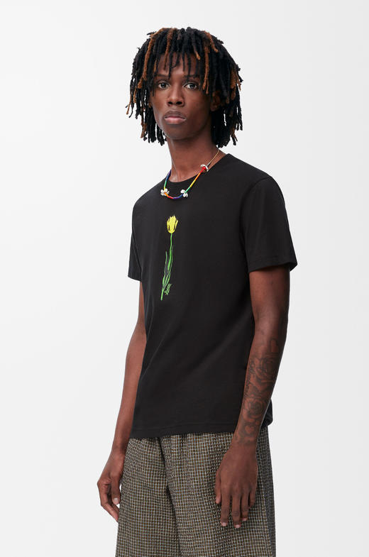 现货 THS-限时 loe家 情侣款 极简美学 暗夜花语 柔软棉质T恤 QH460 商品图0