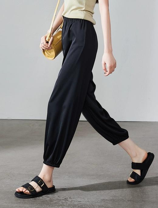无敌舒适醋酸裤请在三伏天穿堪比真丝垂顺抗皱高腰9分灯笼裤 商品图0