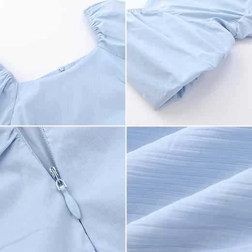 女装方领收腰下摆假两件拼接连衣裙-1379Q5223002 商品图2