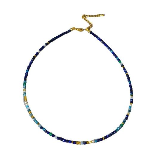 致敬梵高星空~设计师原创青金石水晶串珠清新文艺简约气质项链手链 商品图4