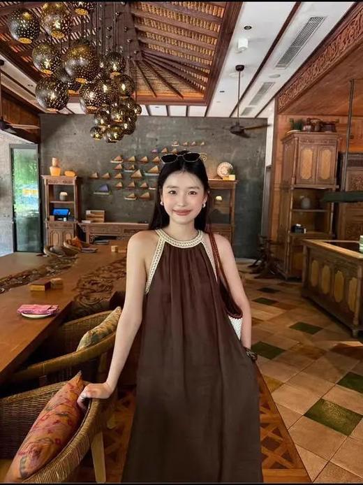 LPIUTY品牌直发！摩卡慕斯～亚麻棉连衣裙 C1225050 商品图0