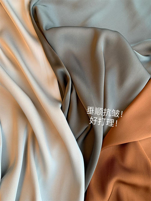 无敌舒适醋酸裤请在三伏天穿堪比真丝垂顺抗皱高腰9分灯笼裤 商品图11