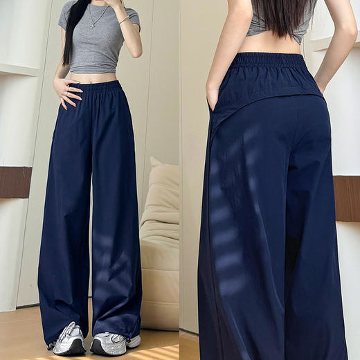 美式速干运动裤，复古百搭阔腿裤，夏季新款，高腰垂感，宽松显瘦，休闲运动裤 商品图4