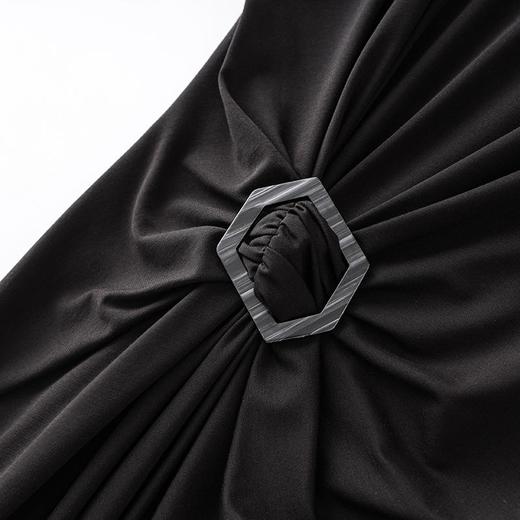 「高货wl」全新升级【铂金会员284/天猫379/差价95】(11747)洛诗琳赫本风立裁收褶连衣裙2025夏季修身显瘦休闲裙子wl11747 商品图2