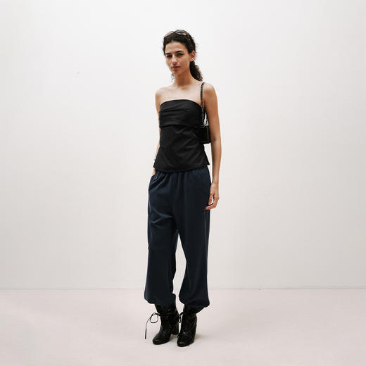 NUTH黑色短款一字肩抹胸上衣修身显瘦抹胸背心女 商品图3