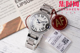CR卡地亚蓝气球系列 中号33mm 钻圈罗马面 女士腕表