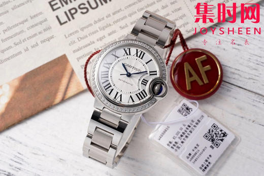 CR卡地亚蓝气球系列 中号33mm 钻圈罗马面 女士腕表 商品图0