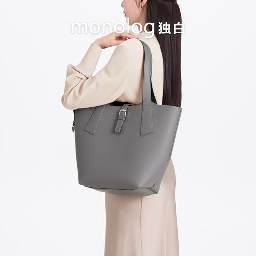 独白x卡拉羊大容量超轻托特超纤皮耐磨女士包包单肩手提包D4513 商品图8