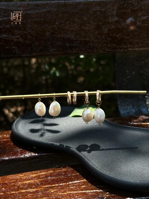 巴洛克珍珠贝母耳圈设计多用耳饰 商品图2