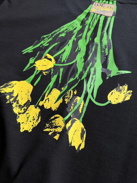 现货 THS-限时 loe家 情侣款 极简美学 暗夜花语 柔软棉质T恤 QH460 商品图9