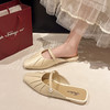 「速！29.9抢2对！法式优雅，一脚踏夏🌸」珍珠点缀的玛丽珍半拖鞋，穿出你的浪漫与从容✨新款夏季珍珠法式玛丽珍包头半拖鞋 女日常外穿一脚蹬 商品缩略图1