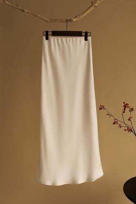 牡丹富贵竹开衩鱼尾长款半裙