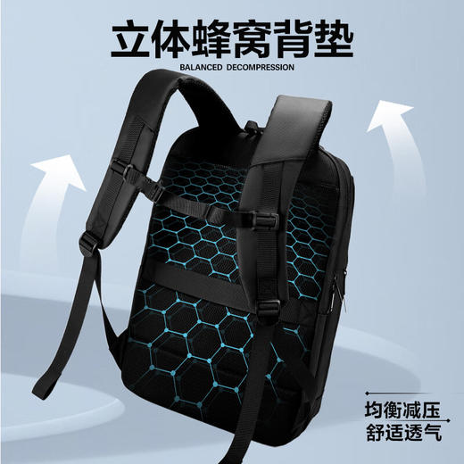 维多利亚旅行者商务出差包双肩包笔记本电脑包USB充电背包9089 商品图9