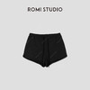 ROMI STUDIO 简约复古  运动休闲松紧腰黑色抽绳短裤 RWCRXM3064(现货) 商品缩略图0