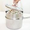 【昀蓉·定制周边】316L不锈钢奶锅+蒸笼套组，五层钢加厚2.5mm，导热迅速，受热均匀，坚固不易变形 商品缩略图1