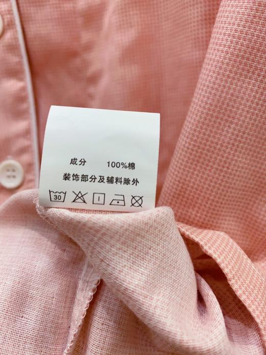 松植屋情侣款口袋小企鹅刺绣双层纱纯棉短袖长裤纱布睡衣套装男女款家居服 商品图4