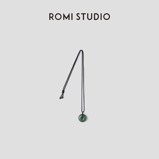 ROMI STUDIO 非金属棉绳项链 绿色圆环吊坠复古风项链 RWCRP33376【发货时间25天】 商品图1