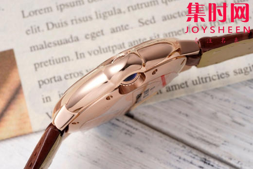 CR卡地亚蓝气球系列 中号33mm 玫金壳 罗马面 女士腕表 商品图6