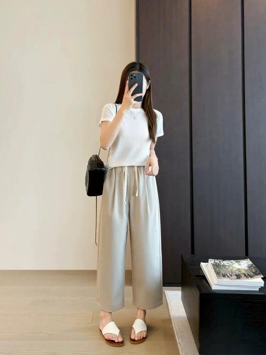 空运硬核防晒！2025新款UPF50轻薄透气斜纹面料松紧九分裤休闲裤夏款！ 商品图2