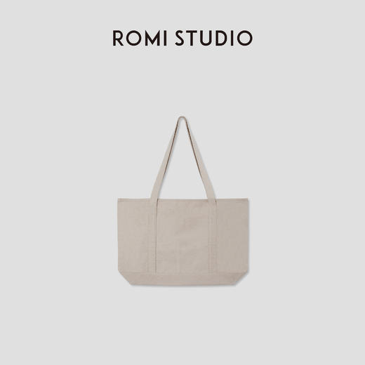 ROMI STUDIO 美式复古字母印花大容量单肩手提帆布包 RWBLP31751 商品图4