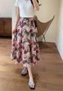 时髦洋气复古蔷薇印花伞裙高腰显瘦小A字半身裙 商品缩略图3