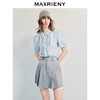 MAXRIENY2025年夏季新款宫廷复古蓝色衬衫小香风衬衣设计感法式(货号:MF86TP012) 商品缩略图1
