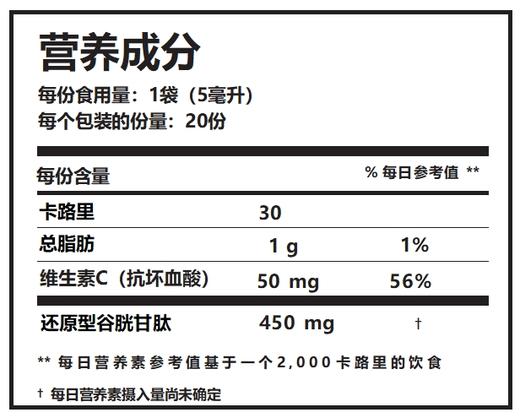 RN138 Tri-Fortify®脂质型谷胱甘肽含维生素C橘子味盒装20袋 商品图1